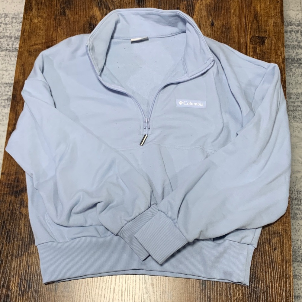 Columbia Light Blue Quarter-Zip Pullover